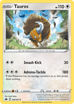 Tauros #106 — Pokemon Crown Zenith