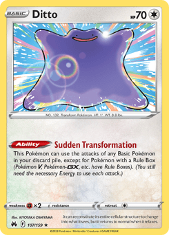 Ditto #107 — Pokemon Crown Zenith