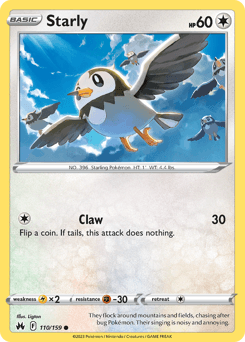 Starly #110 — Pokemon Crown Zenith