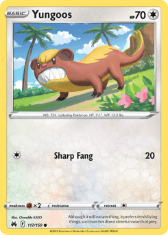 Yungoos #117 — Pokemon Crown Zenith