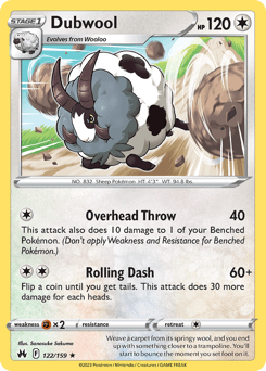 Dubwool #122 — Pokemon Crown Zenith
