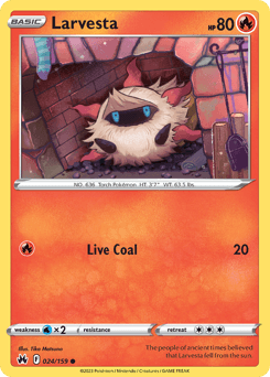 Larvesta #24 — Pokemon Crown Zenith