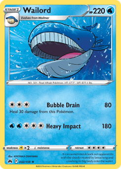 Wailord #32 — Pokemon Crown Zenith