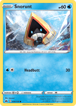 Snorunt #34 — Pokemon Crown Zenith
