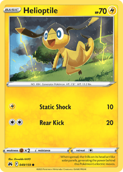 Helioptile #49 — Pokemon Crown Zenith
