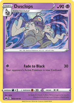 Dusclops #63 — Pokemon Crown Zenith
