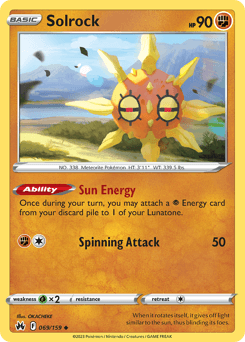 Solrock #69 — Pokemon Crown Zenith