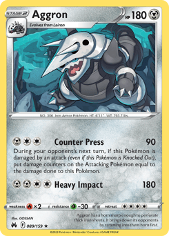 Aggron #89 — Pokemon Crown Zenith