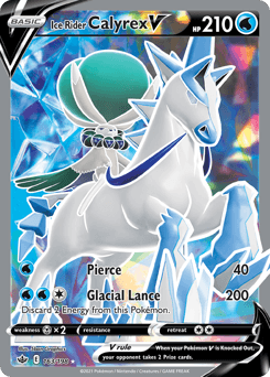 Ice Rider Calyrex V #163 — Pokemon Chilling Reign