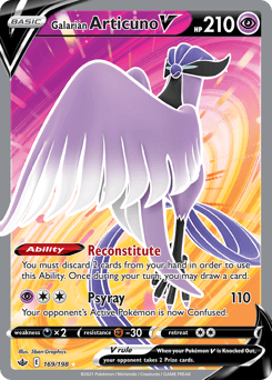 Galarian Articuno V #169 — Pokemon Chilling Reign
