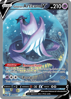 Galarian Articuno V #170 — Pokemon Chilling Reign