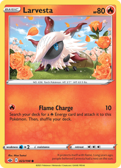 Larvesta #23 — Pokemon Chilling Reign