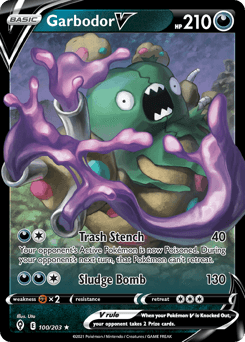 Garbodor V #100 — Pokemon Evolving Skies