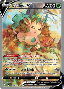 Leafeon V #167 — Pokemon Evolving Skies