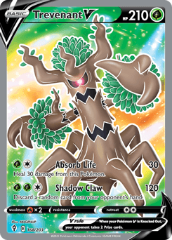 Trevenant V #168 — Pokemon Evolving Skies