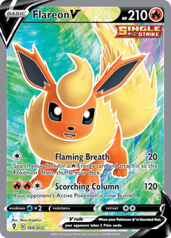 Flareon V #169 — Pokemon Evolving Skies