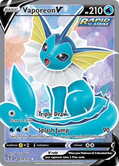 Vaporeon V #172 — Pokemon Evolving Skies