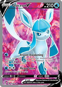 Glaceon V #174 — Pokemon Evolving Skies
