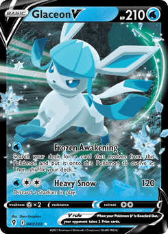 Glaceon V #40 — Pokemon Evolving Skies