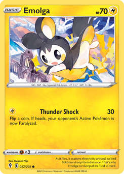 Emolga #57 — Pokemon Evolving Skies