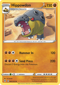 Hippowdon #85 — Pokemon Evolving Skies