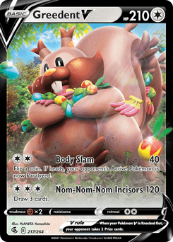 Greedent V #217 — Pokemon Fusion Strike