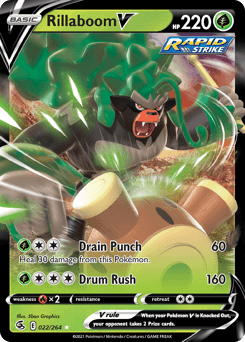 Rillaboom V #22 — Pokemon Fusion Strike