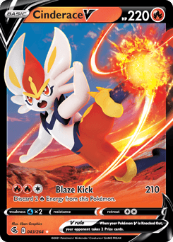 Cinderace V #43 — Pokemon Fusion Strike