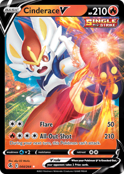 Cinderace V #44 — Pokemon Fusion Strike
