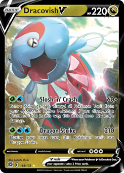 Dracovish V #114 — Pokemon Brilliant Stars