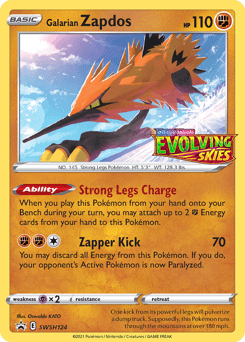 Galarian Zapdos #SWSH124 — Pokemon Promo
