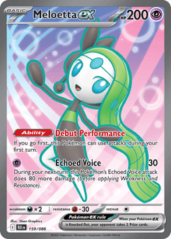 Meloetta ex #159 — Pokemon Black Bolt
