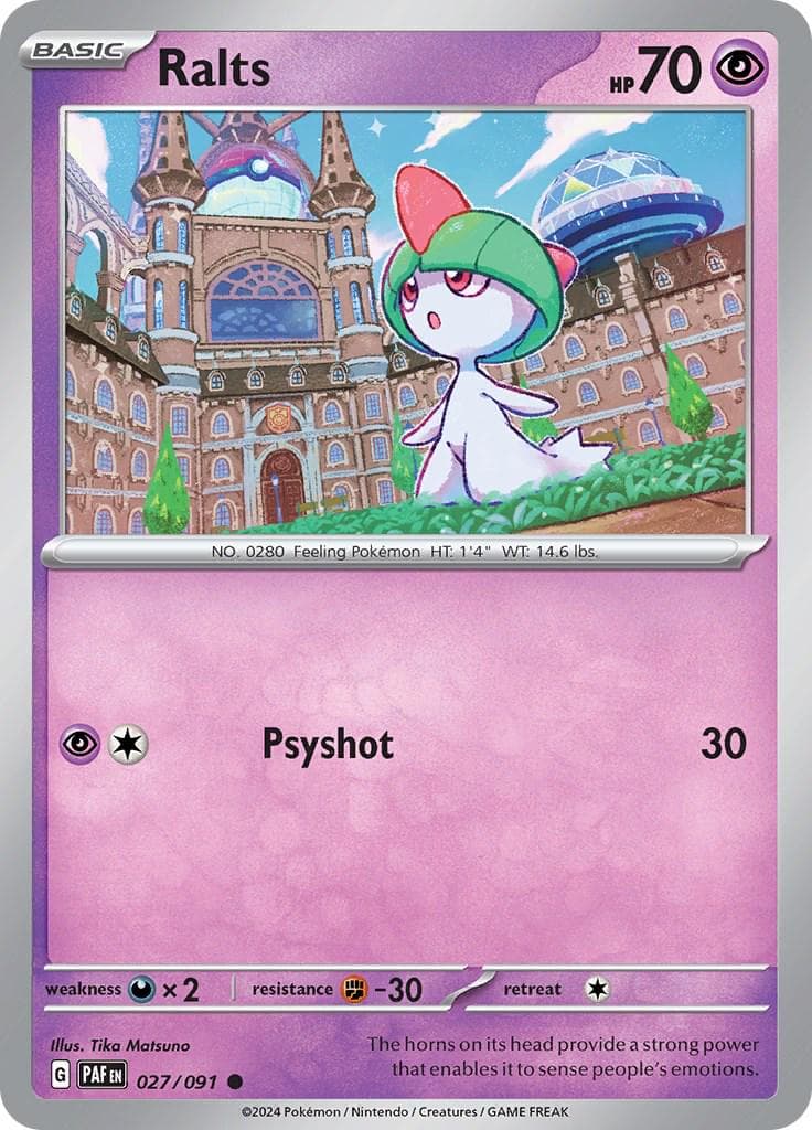 Ralts #27 — Pokemon Paldean Fates