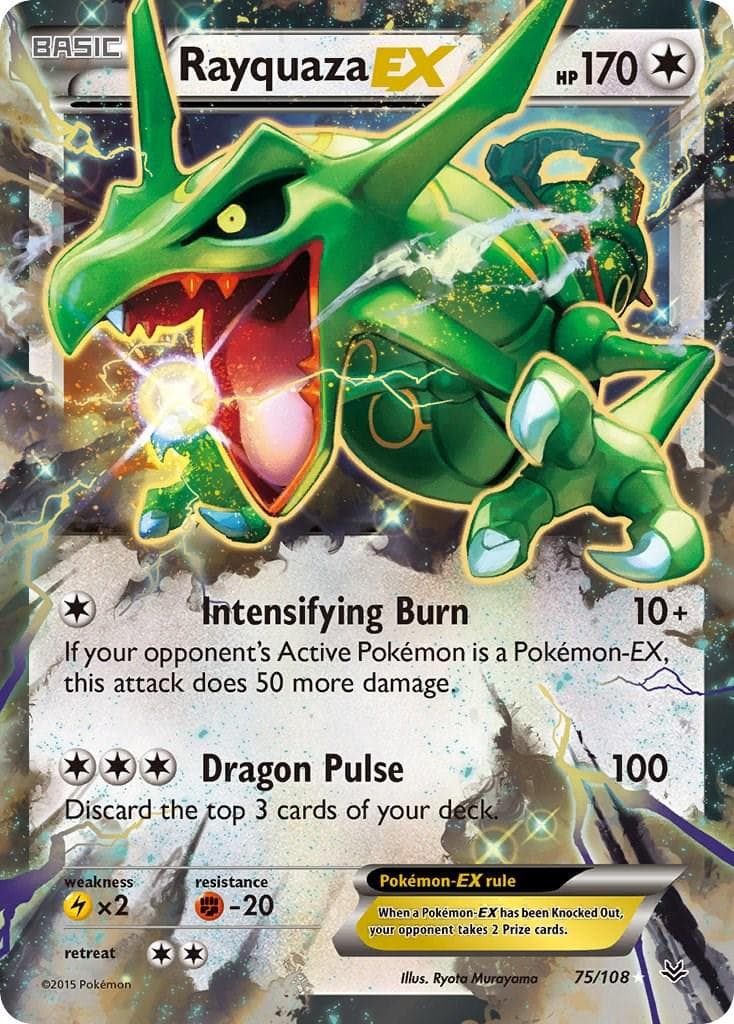 Rayquaza EX #75 — Pokemon Roaring Skies