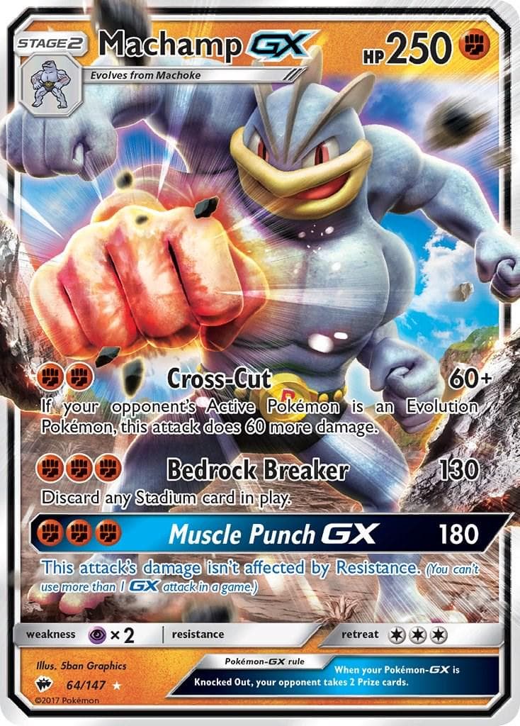 Machamp GX #64 — Pokemon Burning Shadows