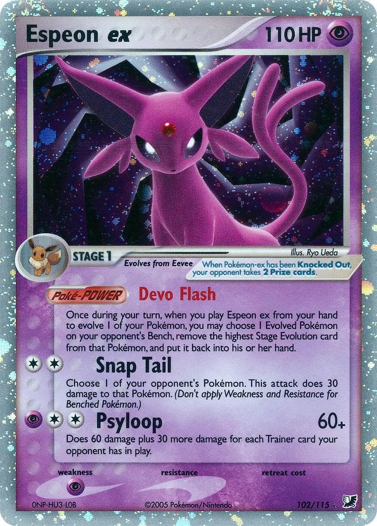 Espeon EX #102 — Pokemon Unseen Forces