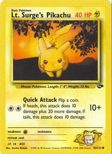 Lt. Surge's Pikachu #84 — Pokemon Gym Challenge