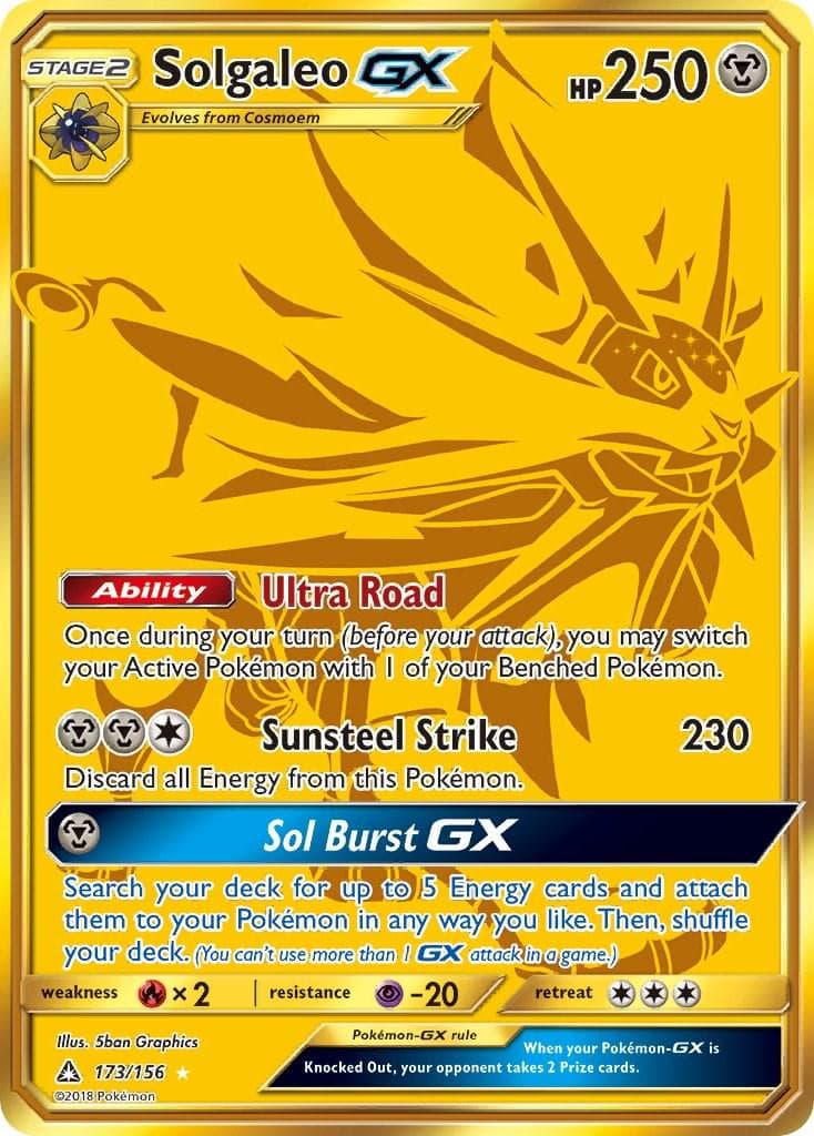 Solgaleo GX #173 — Pokemon Ultra Prism