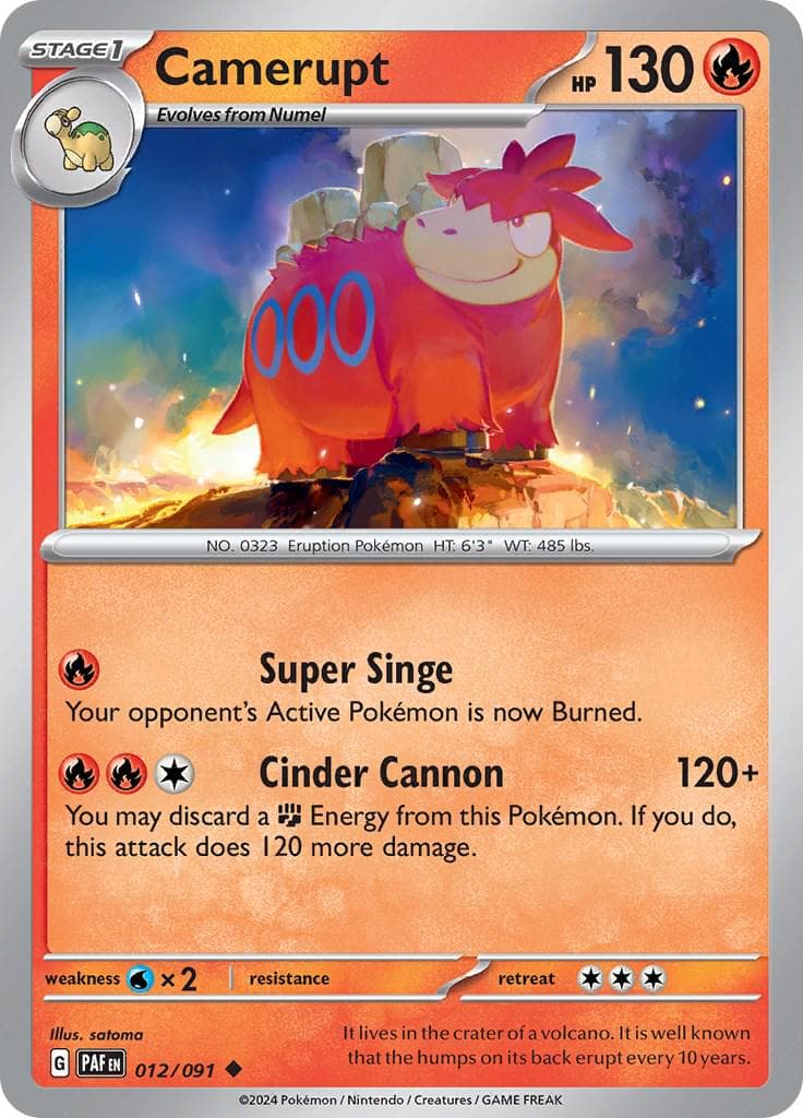 Camerupt #12 — Pokemon Paldean Fates
