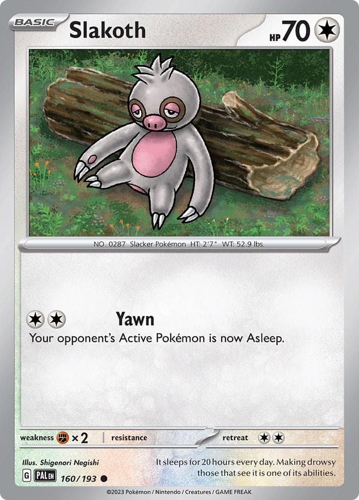 Slakoth #160 — Pokemon Paldea Evolved