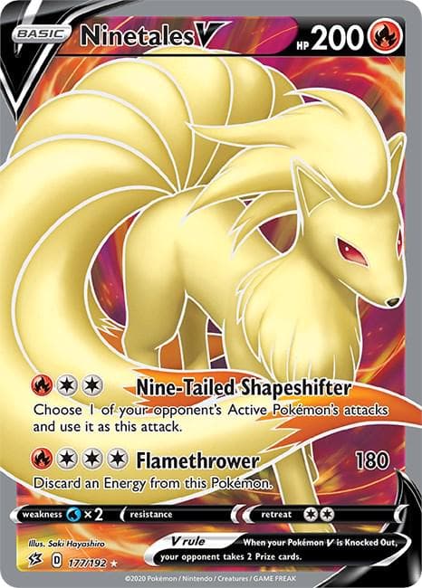 Ninetales V #177 — Pokemon Rebel Clash