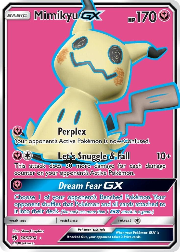 Mimikyu GX #206 — Pokemon Lost Thunder