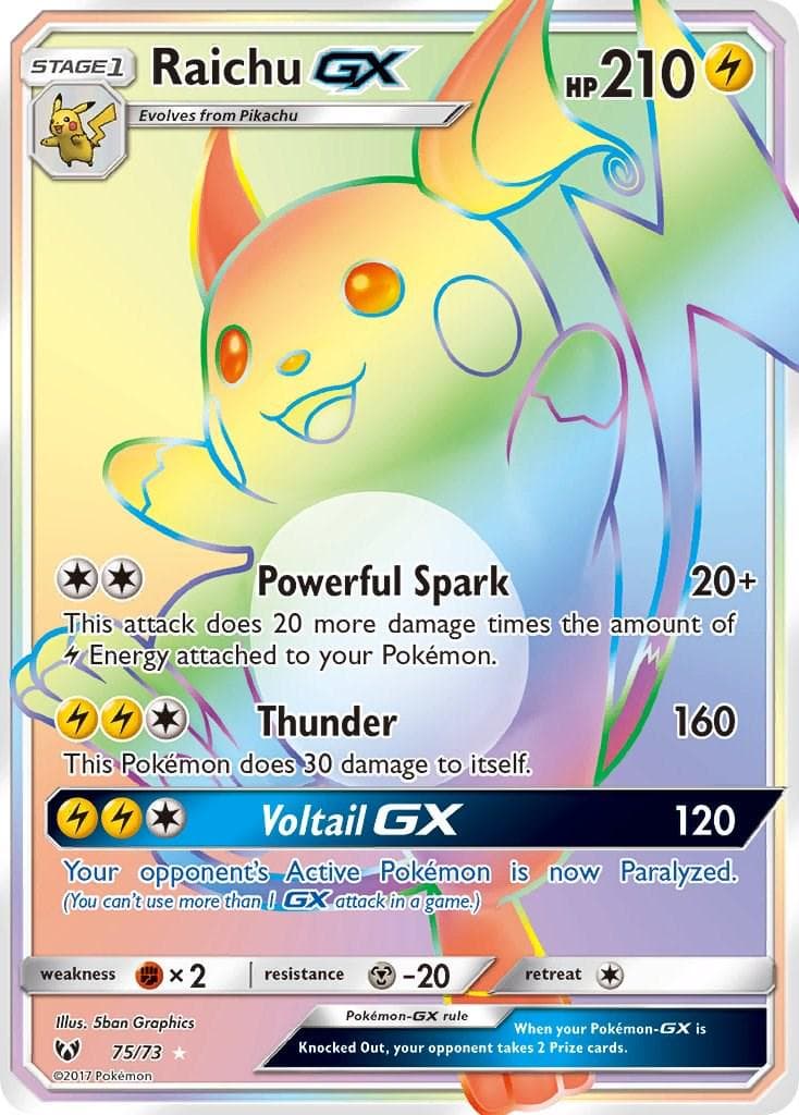 Raichu GX #75 — Pokemon Shining Legends