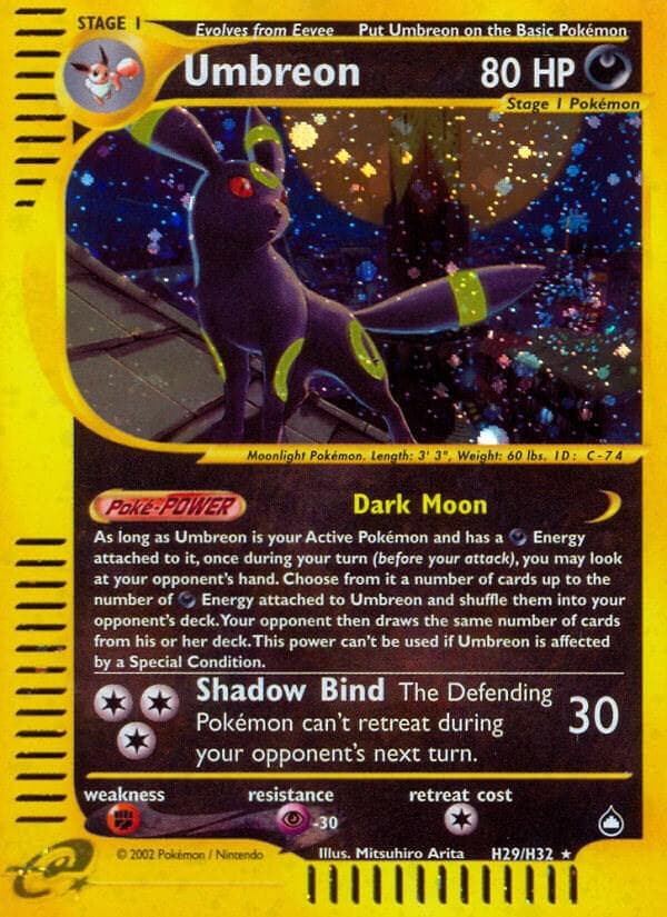 Umbreon #H29 — Pokemon Aquapolis