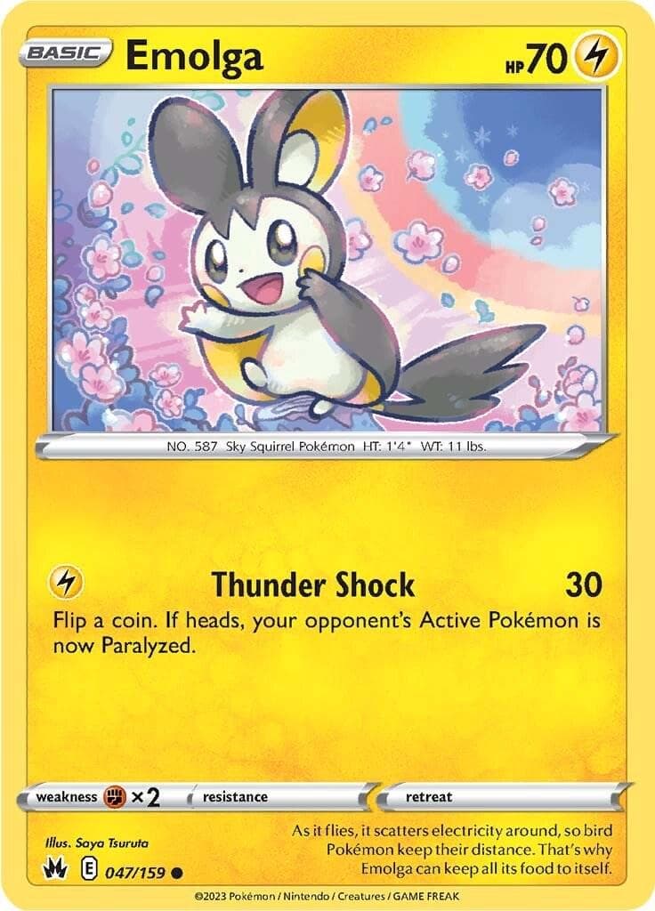 Emolga #47 — Pokemon Crown Zenith