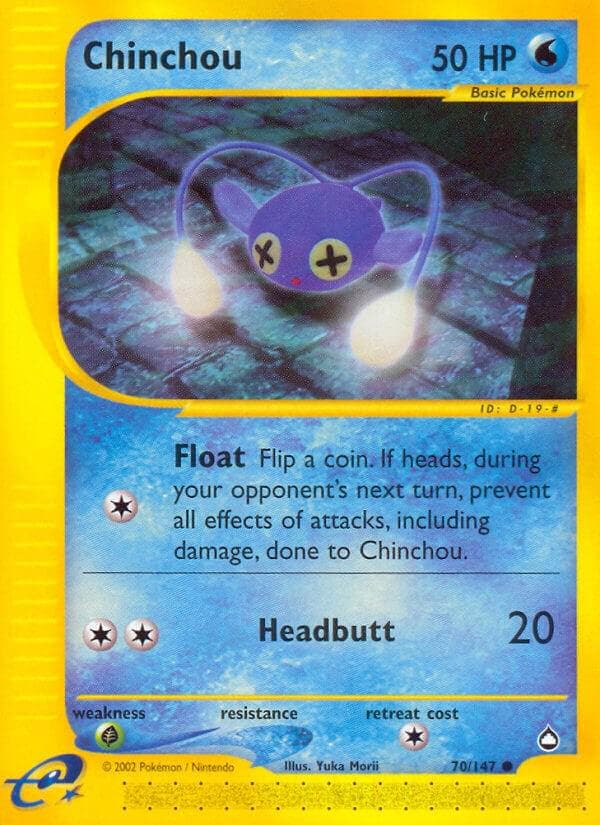 Chinchou #70 — Pokemon Aquapolis