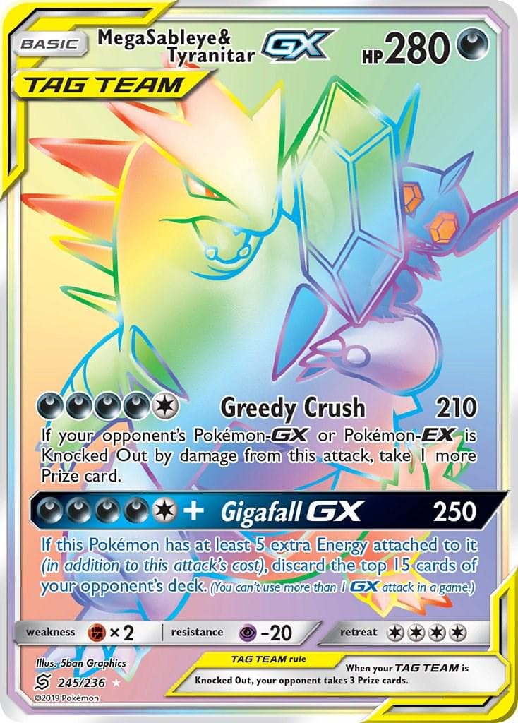 Mega Sableye & Tyranitar GX #245 — Pokemon Unified Minds