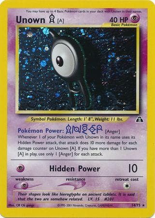 Unown A #14 — Pokemon Neo Discovery