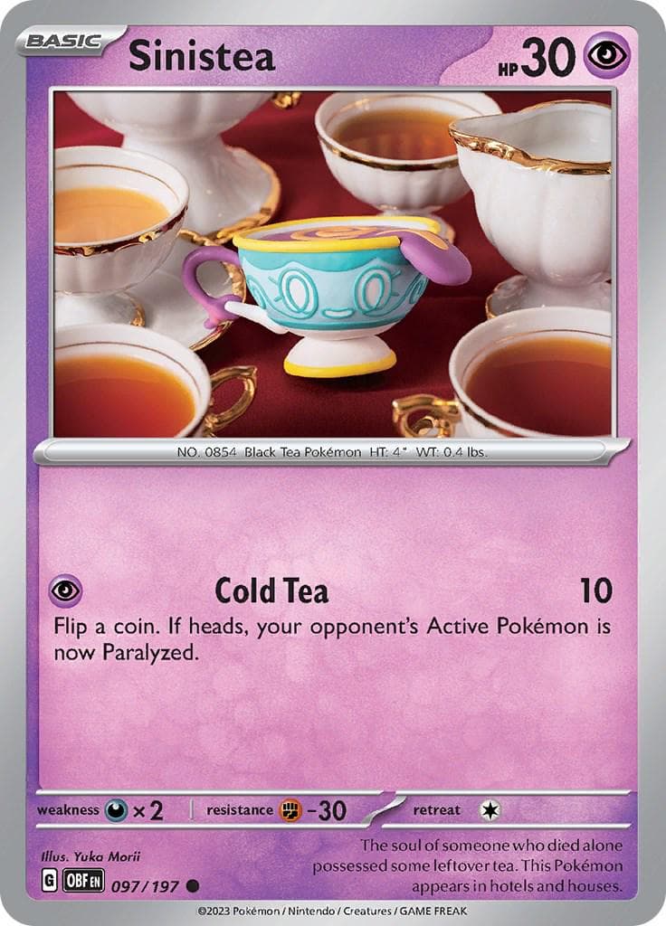 Sinistea #97 — Pokemon Obsidian Flames