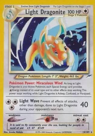 Light Dragonite #14 — Pokemon Neo Destiny